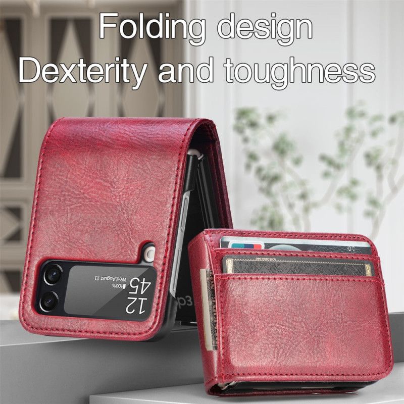 Etui Samsung Galaxy Z Flip 3 5g Portfel Skórzany W Stylu