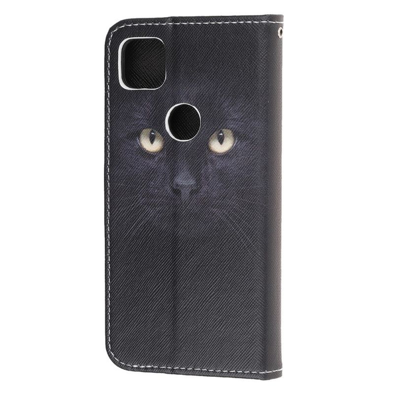 Etui Folio Google Pixel 4a Czarne Kocie Oczy Ze Stringami Etui Ochronne