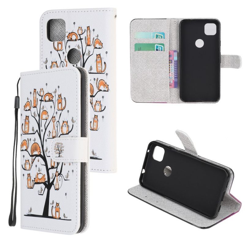 Etui Folio Google Pixel 4a Funky Stringi Kotki Etui Ochronne