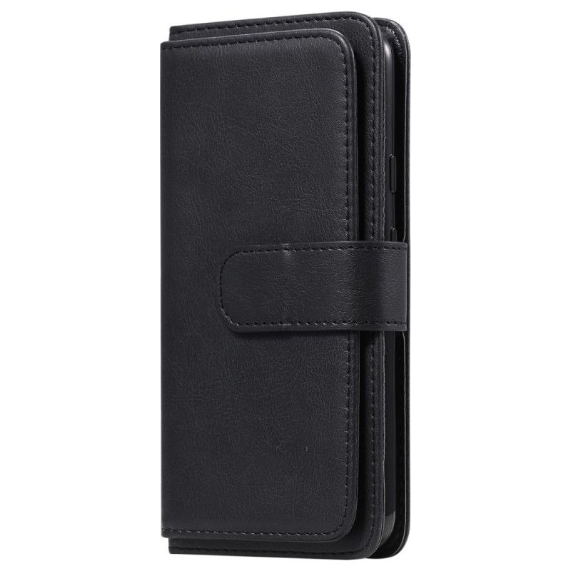 Etui Folio Google Pixel 4a Granatowy Czarny Wielofunkcyjne Etui Na 10 Kart