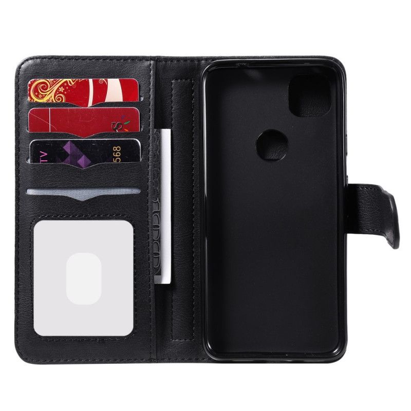 Etui Folio Google Pixel 4a Granatowy Czarny Wielofunkcyjne Etui Na 10 Kart