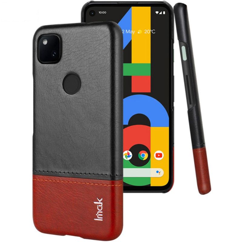 Etui Google Pixel 4a Czerwony Czarny Imak Ruiyi Seria Imak Efekt Skóry Etui Ochronne