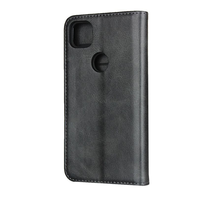 Flip Kotelot Google Pixel 4a Czerwony Czarny Szwy Ze Sztucznej Skóry Premium Etui Ochronne