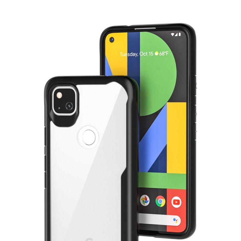 Futerały Google Pixel 4a Czerwony Czarny Hybryda Z Fazowanymi Krawędziami