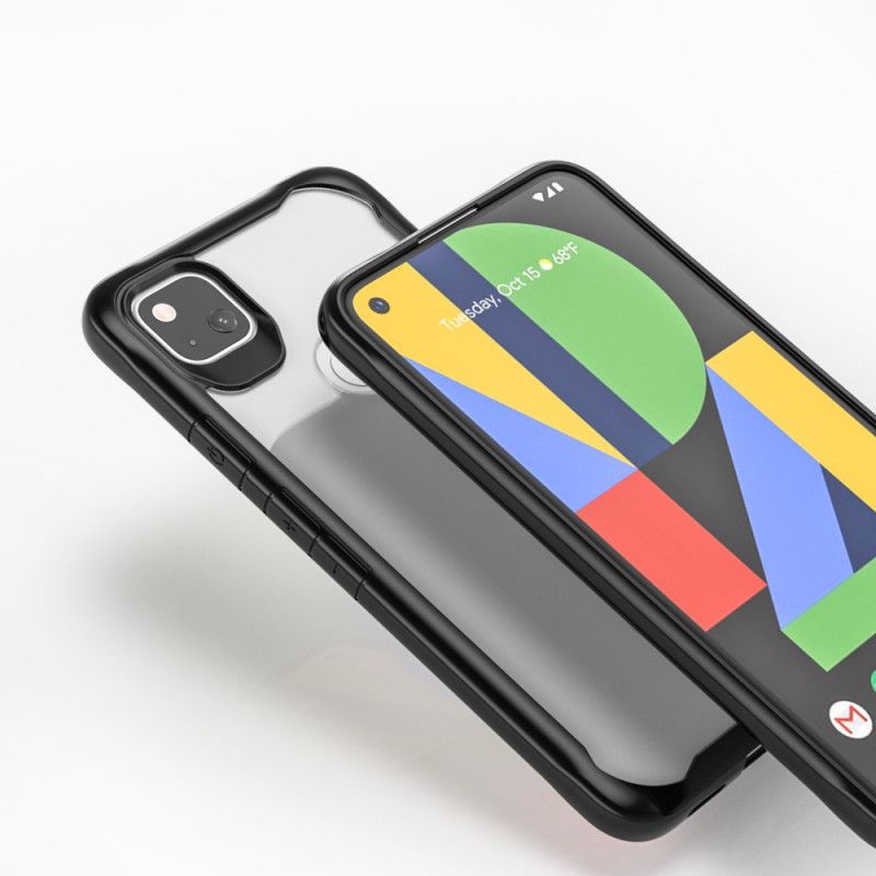 Futerały Google Pixel 4a Czerwony Czarny Hybryda Z Fazowanymi Krawędziami