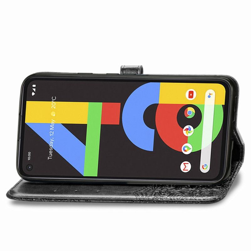 Obudowa Google Pixel 4a Szary Czarny Mandala W Średnim Wieku