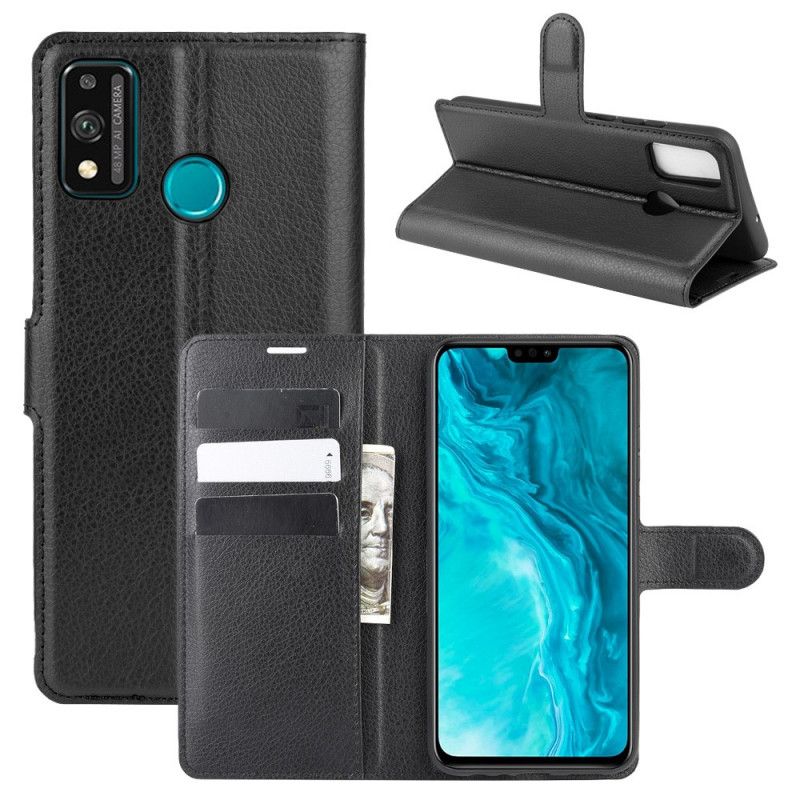 Etui Folio Honor 9X Lite Biały Czarny Klasyczny Etui Ochronne