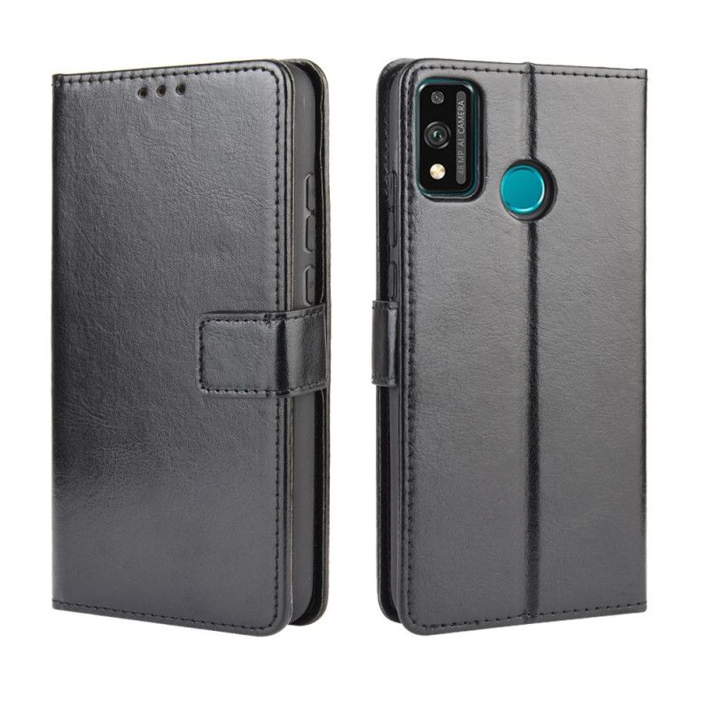 Etui Folio Honor 9X Lite Czerwony Czarny Efektowna Sztuczna Skóra Etui Ochronne