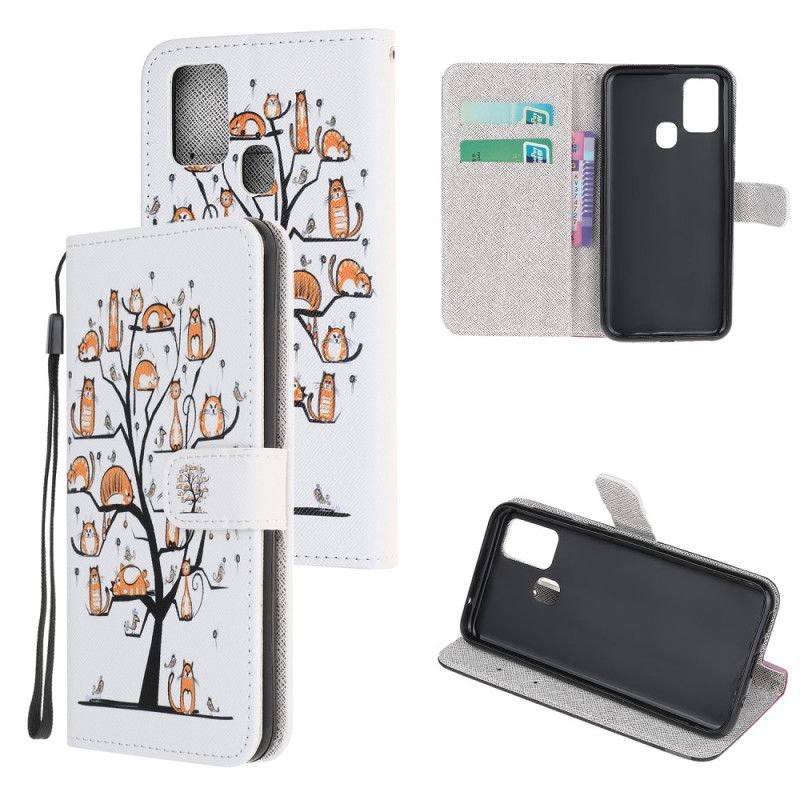 Etui Folio Honor 9X Lite Funky Stringi Kotki