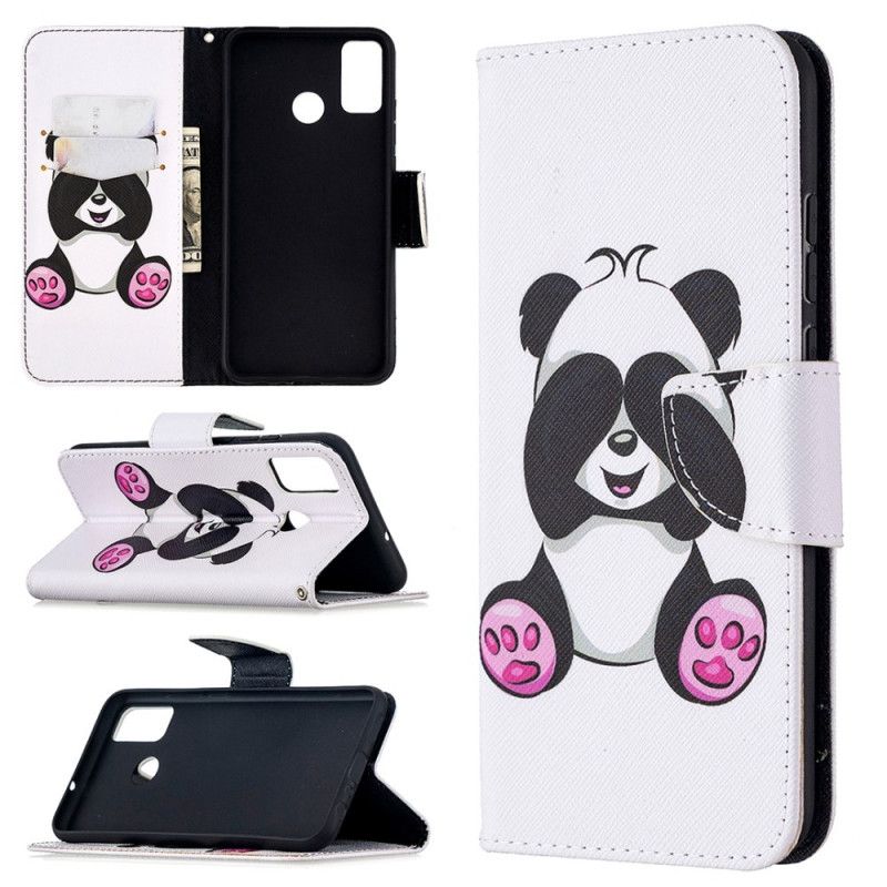 Etui Folio Honor 9X Lite Zabawna Panda Etui Ochronne