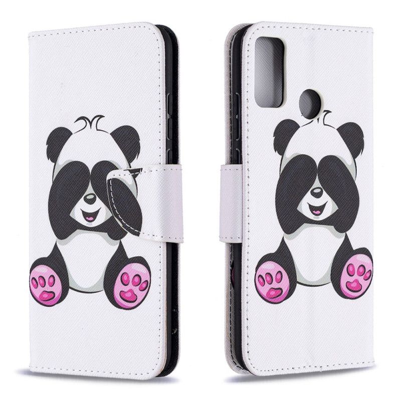 Etui Folio Honor 9X Lite Zabawna Panda Etui Ochronne