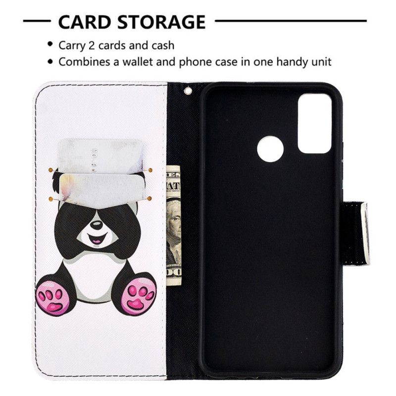 Etui Folio Honor 9X Lite Zabawna Panda Etui Ochronne