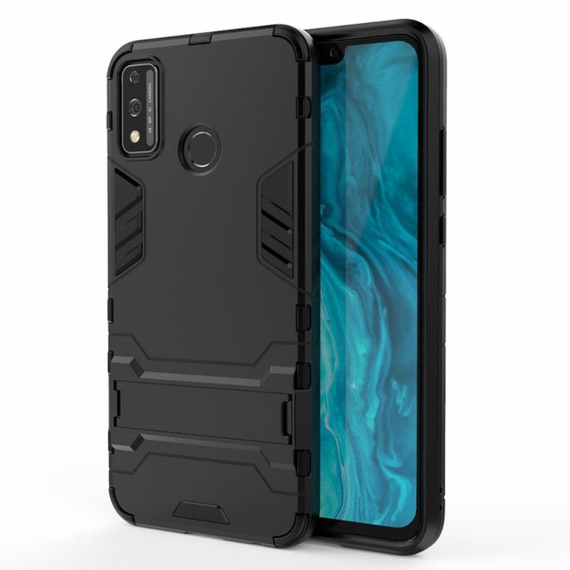 Etui Honor 9X Lite Czerwony Czarny Wyjątkowo Wytrzymały Język Etui Ochronne