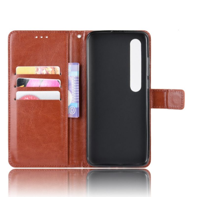 Etui Folio Xiaomi Mi 10 / 10 Pro Czarny Efektowna Sztuczna Skóra Etui Ochronne