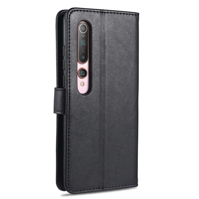 Etui Folio Xiaomi Mi 10 / 10 Pro Czerwony Czarny Imitacja Skóry Azns