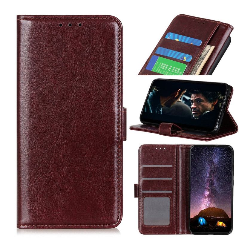 Etui Folio Xiaomi Mi 10 / 10 Pro Granatowy Czarny Dyskretny Efekt Skóry Etui Ochronne