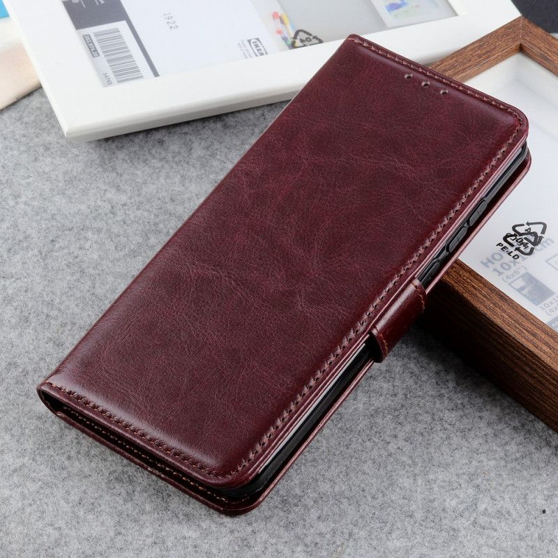 Etui Folio Xiaomi Mi 10 / 10 Pro Granatowy Czarny Dyskretny Efekt Skóry Etui Ochronne