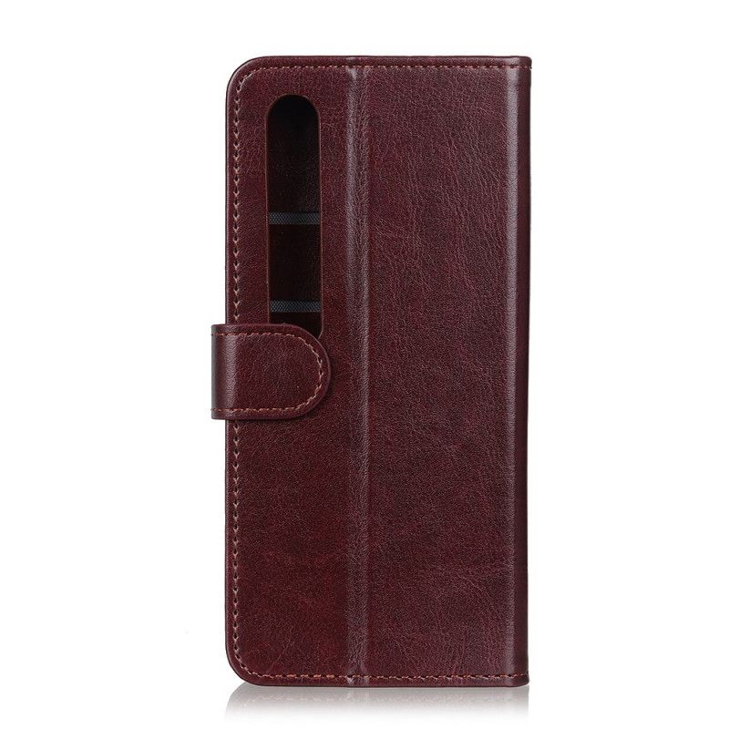 Etui Folio Xiaomi Mi 10 / 10 Pro Granatowy Czarny Dyskretny Efekt Skóry Etui Ochronne