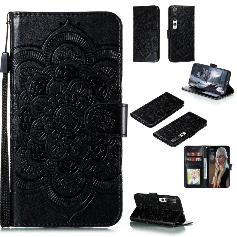 Etui Folio Xiaomi Mi 10 / 10 Pro Szary Czarny Cała Mandala Etui Ochronne