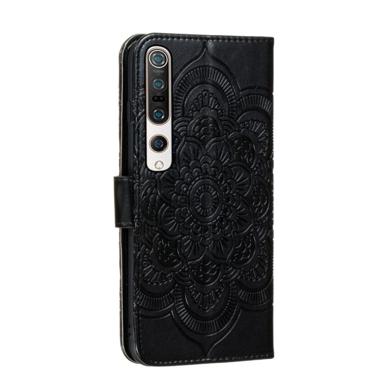 Etui Folio Xiaomi Mi 10 / 10 Pro Szary Czarny Cała Mandala Etui Ochronne