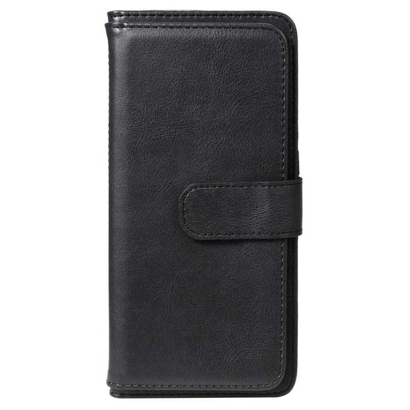 Etui Folio Xiaomi Mi 10 / 10 Pro Zielony Czarny Wielofunkcyjne Etui Na 10 Kart Etui Ochronne