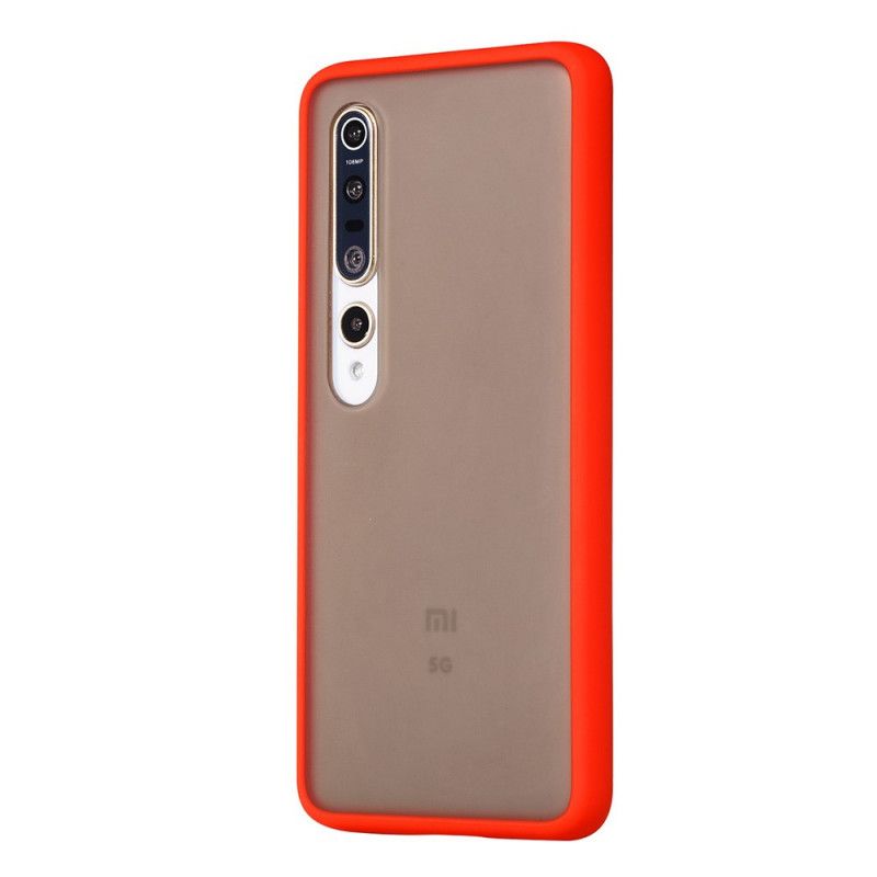 Etui Xiaomi Mi 10 / 10 Pro Biały Czarny Hybrydowa Silikonowa Konstrukcja Obręczy Etui Ochronne