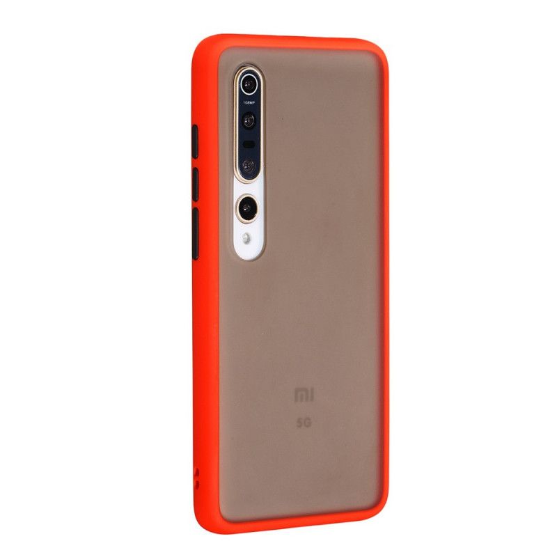 Etui Xiaomi Mi 10 / 10 Pro Biały Czarny Hybrydowa Silikonowa Konstrukcja Obręczy Etui Ochronne