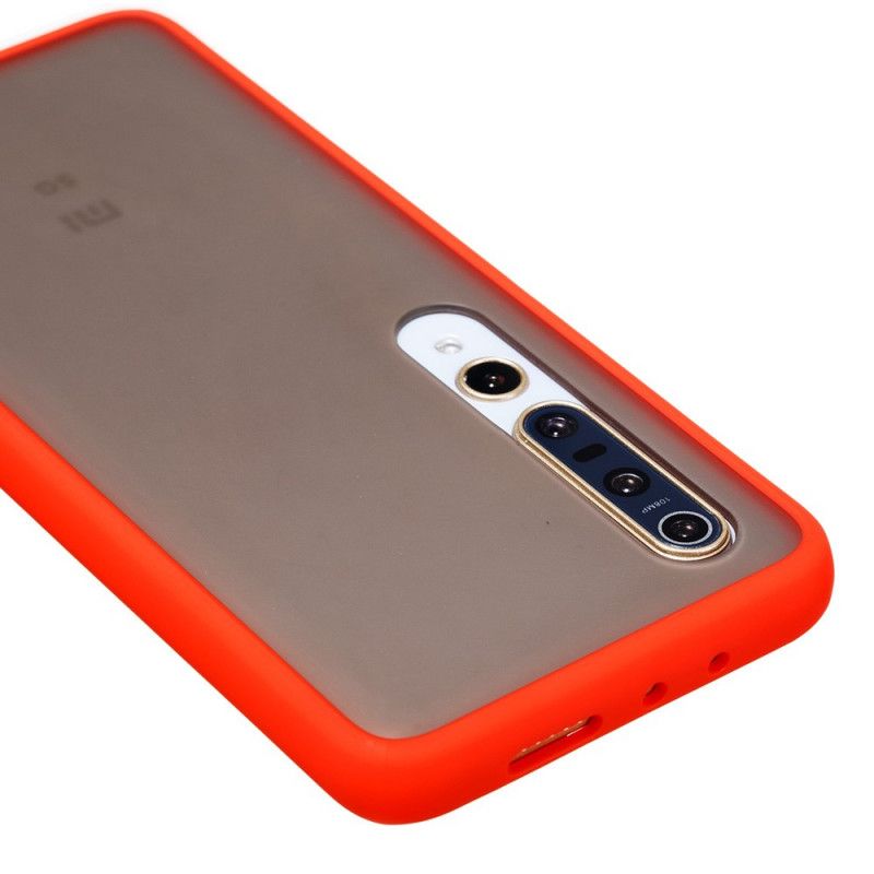 Etui Xiaomi Mi 10 / 10 Pro Biały Czarny Hybrydowa Silikonowa Konstrukcja Obręczy Etui Ochronne