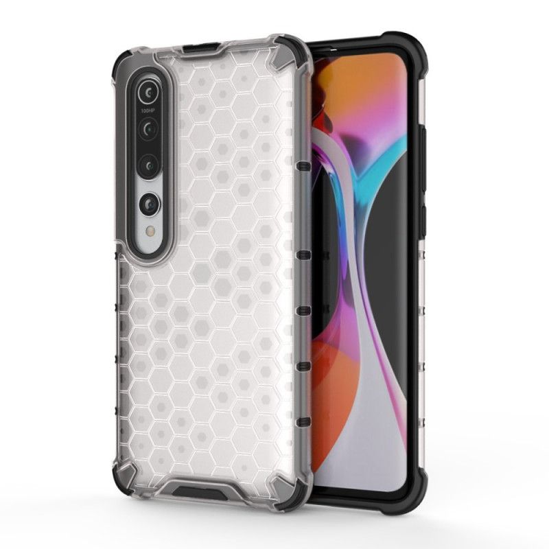 Etui Xiaomi Mi 10 / 10 Pro Biały Czarny W Stylu Plastra Miodu