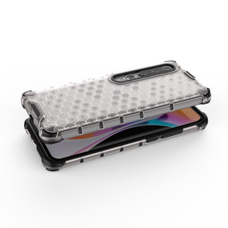 Etui Xiaomi Mi 10 / 10 Pro Biały Czarny W Stylu Plastra Miodu