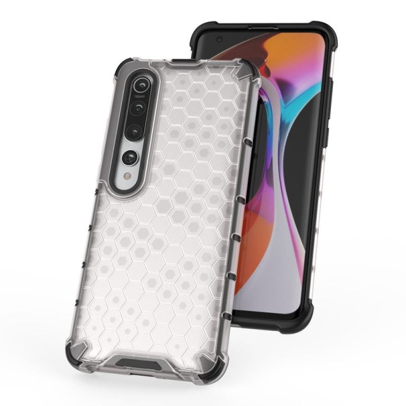 Etui Xiaomi Mi 10 / 10 Pro Biały Czarny W Stylu Plastra Miodu