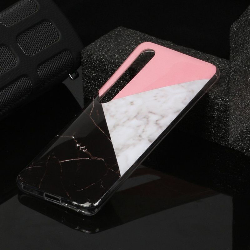 Etui Xiaomi Mi 10 / 10 Pro Biały Czarny Wzór Marmuru