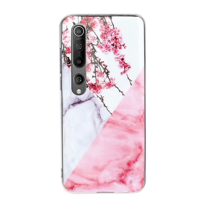 Etui Xiaomi Mi 10 / 10 Pro Biały Czarny Wzór Marmuru