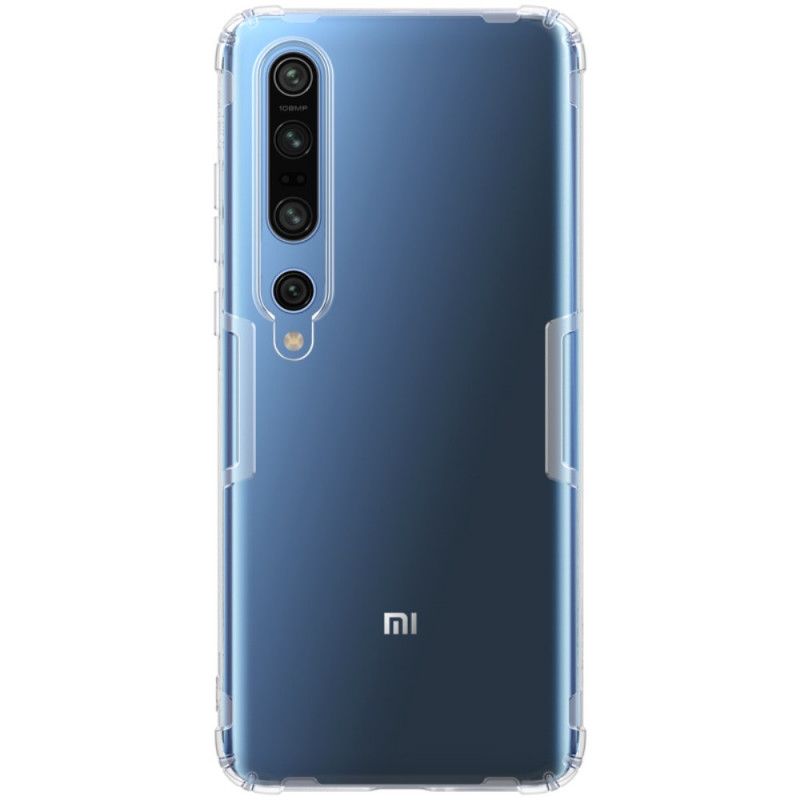 Etui Xiaomi Mi 10 / 10 Pro Biały Półprzezroczysta Nillkin Etui Ochronne