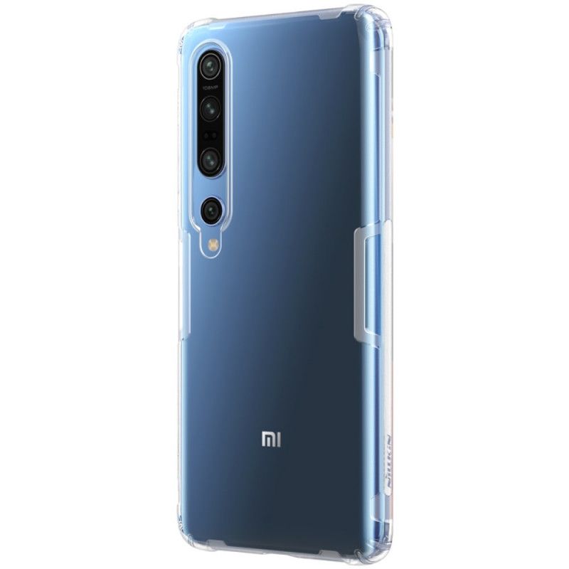 Etui Xiaomi Mi 10 / 10 Pro Biały Półprzezroczysta Nillkin Etui Ochronne