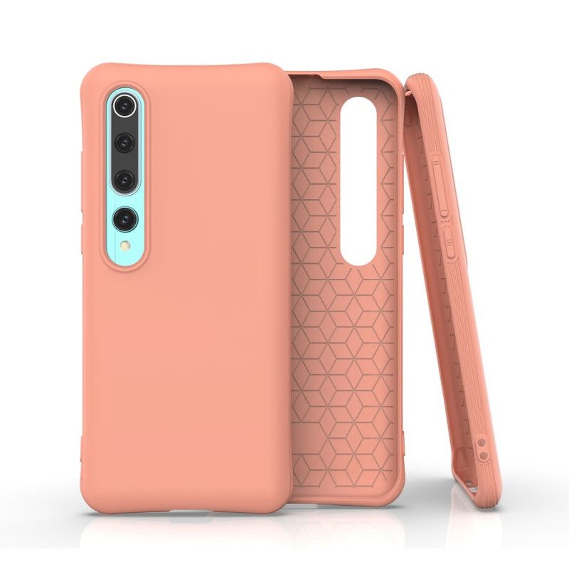 Etui Xiaomi Mi 10 / 10 Pro Czerwony Czarny Elastyczny Mat Silikonowy