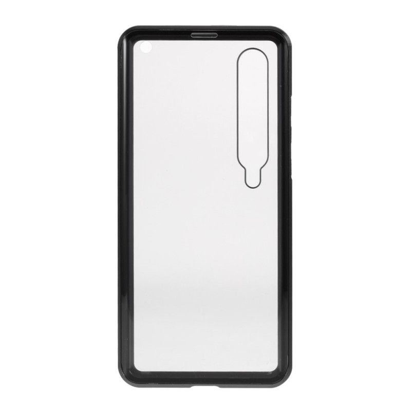 Etui Xiaomi Mi 10 / 10 Pro Czerwony Czarny Szkło Hartowane I Metal Z Przodu Iz Tyłu