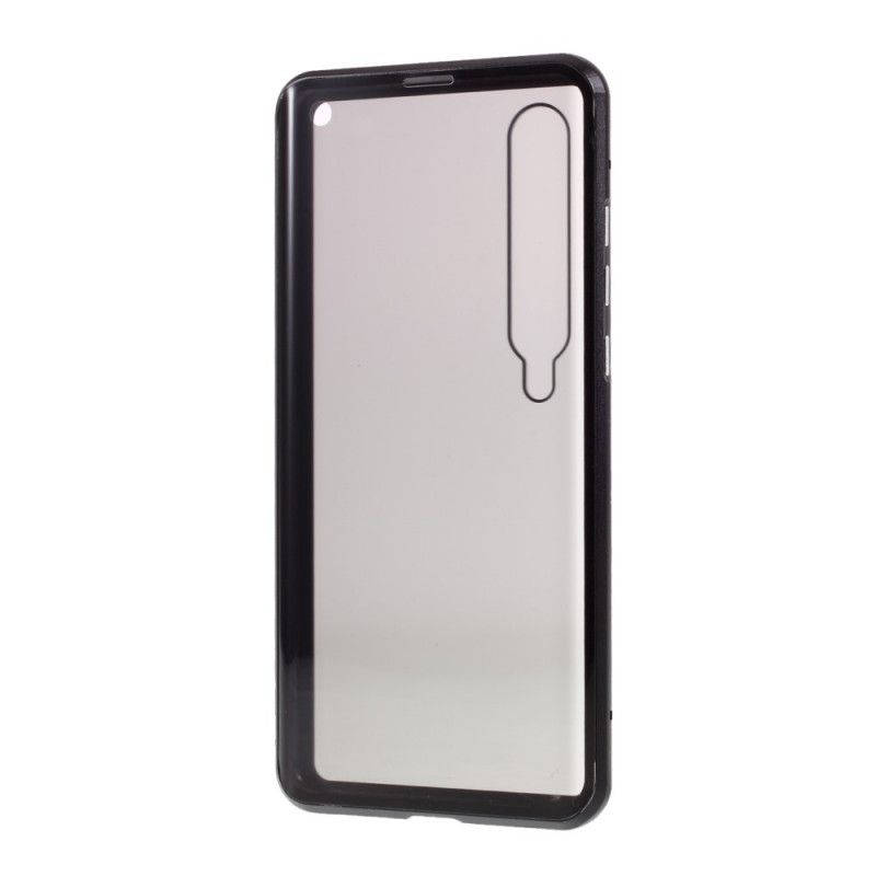 Etui Xiaomi Mi 10 / 10 Pro Czerwony Czarny Szkło Hartowane I Metal Z Przodu Iz Tyłu