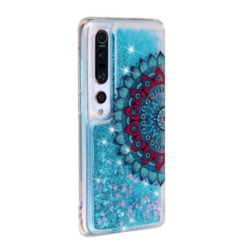 Etui Xiaomi Mi 10 / 10 Pro Jasnoniebieski Ciemnoniebieski Brokatowa Mandala Etui Ochronne