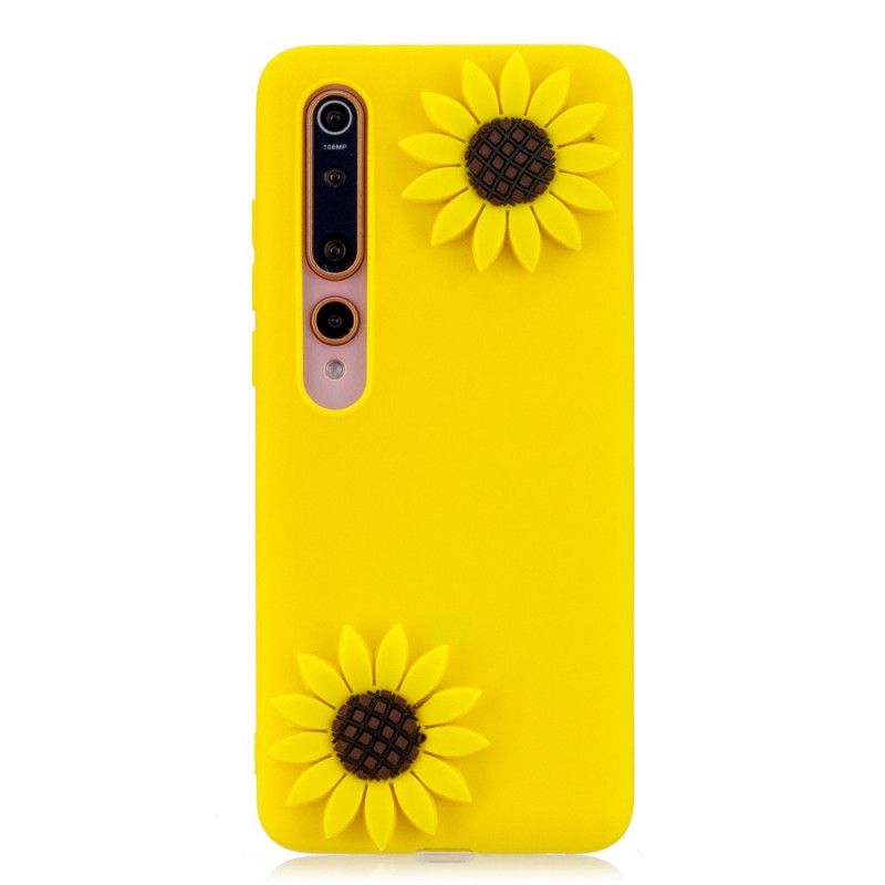 Etui Xiaomi Mi 10 / 10 Pro Słoneczniki 3D Etui Ochronne