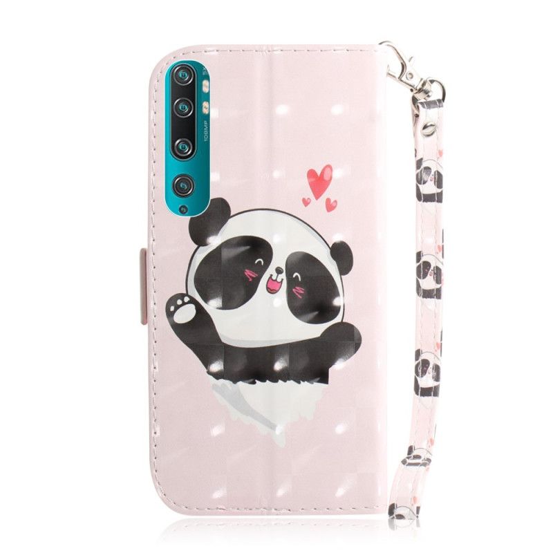 Skórzany Futerał Xiaomi Mi 10 / 10 Pro Etui na Telefon Panda Love Ze Stringami