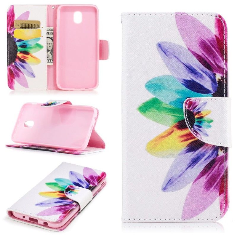 Etui Folio Samsung Galaxy J3 2017 Kwiat Akwareli