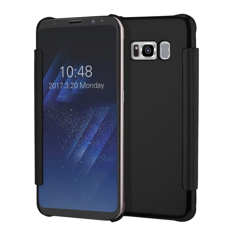 Flip Kotelot Samsung Galaxy S8 Plus Granatowy Czarny Lustro Etui Ochronne