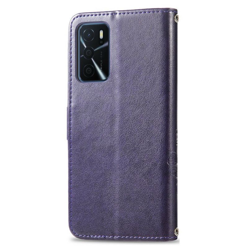 Etui Folio Do Oppo A16 / A16s CZterolistna Koniczyna