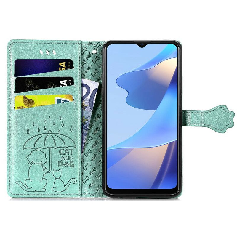 Etui Folio Oppo A16 / A16s Animowane Zwierzęta Etui Ochronne