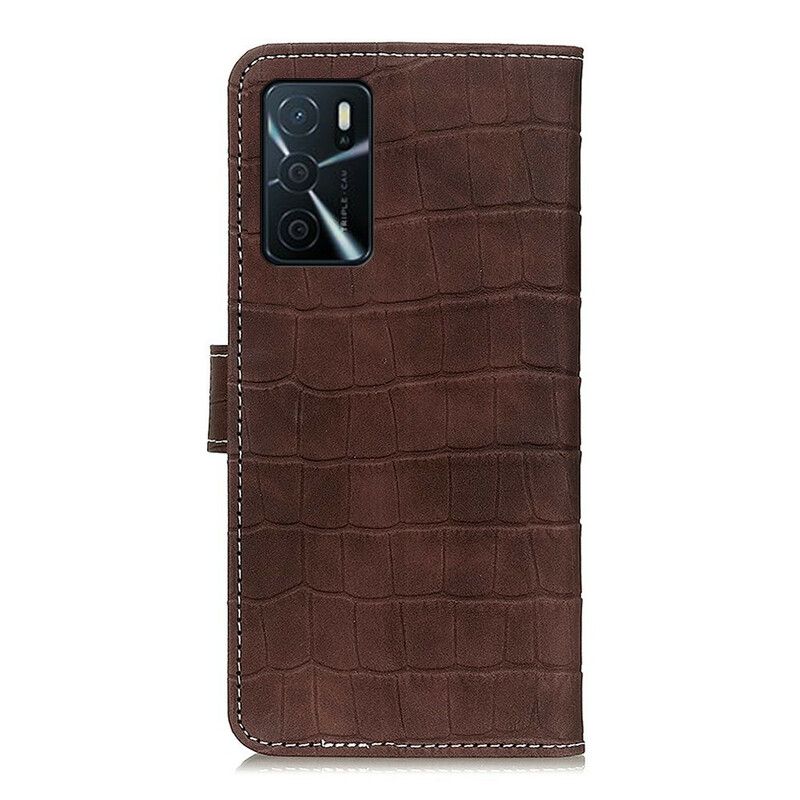 Etui Folio Oppo A16 / A16s Moc Krokodyla Etui Ochronne