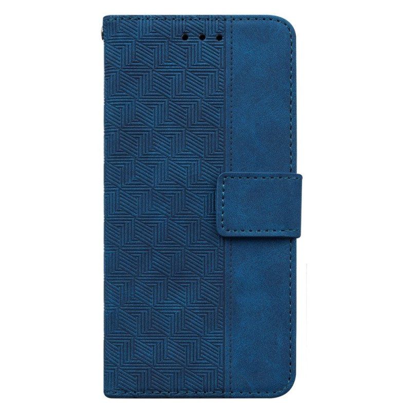 Etui Folio do Samsung Galaxy S23 Ultra 5G z Łańcuch Pasiasty Wzór