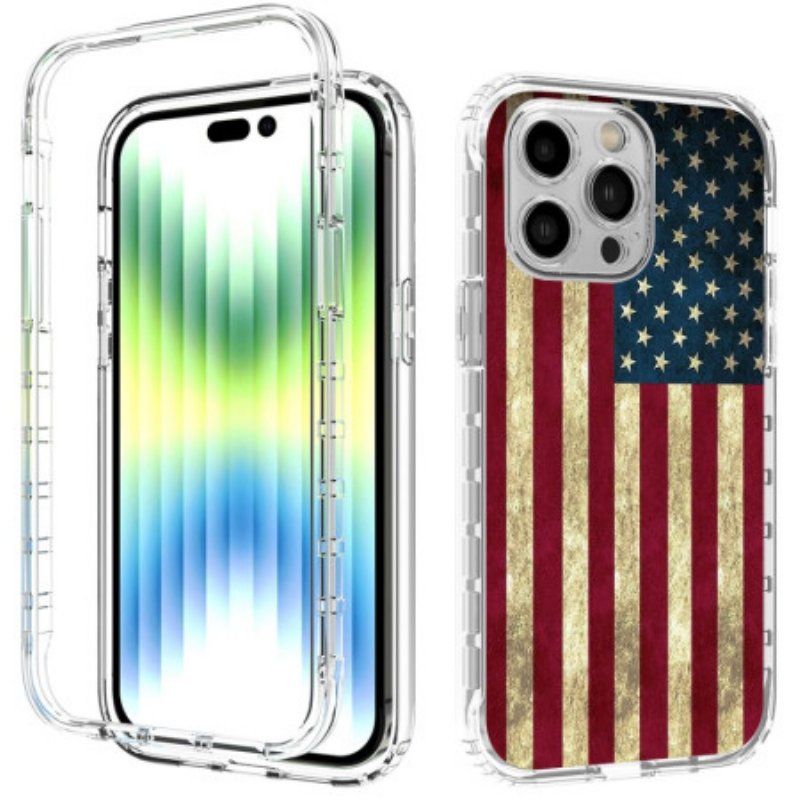 Etui do iPhone 14 Pro Max Ulepszona Flaga Amerykańska