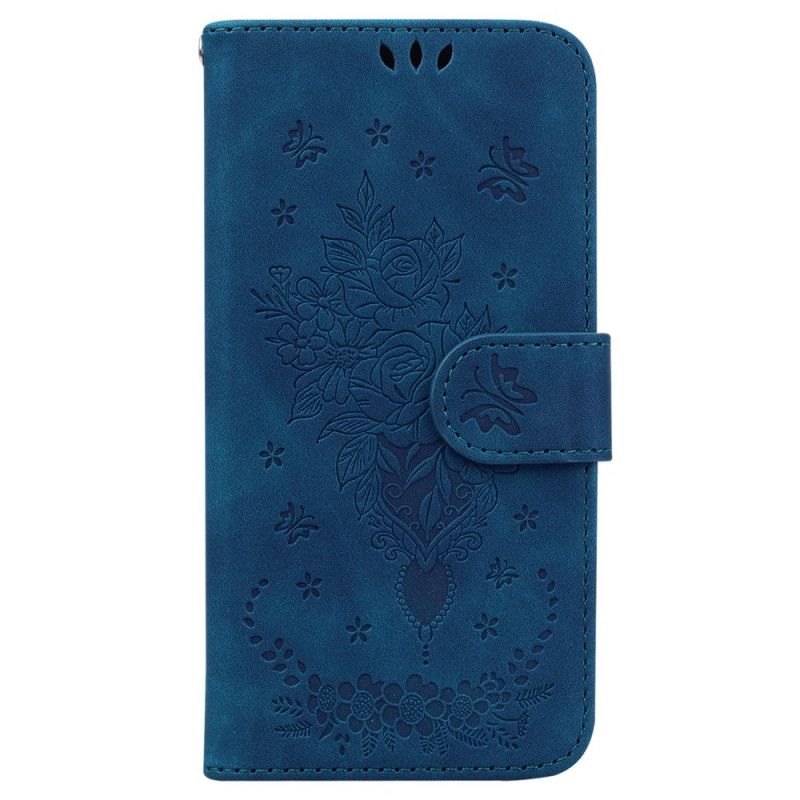 Etui Folio Google Pixel 9 Pro Efekt Kwiatowego Zamszu