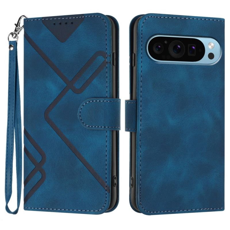 Etui Folio Google Pixel 9 Pro Linie Graficzne Etui Ochronne